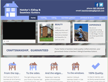 Tablet Screenshot of hatchersidingandgutter.com